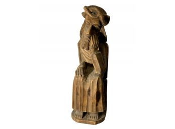 Vintage Wooden Folk Carving Of Jesus?