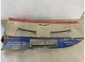 American Scout Sterling Models Inc Ship Model PARTIAL