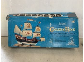Golden Hind Wood Ship Model With Cloth Sails Scientific Models Co