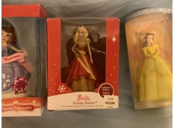 Disney And Barbie Princes Figurine  Christmas Lot