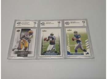 Vince Young, Jarvis Landry And Drew Stanton BCCG Graded 10 Rookie Cards