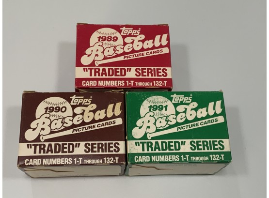 1989, 1990 And 1991 Topps Traded Sets