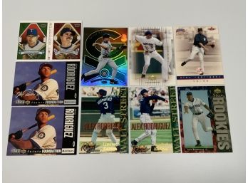 Alex Rodriguez Rookie Card And Insert Lot