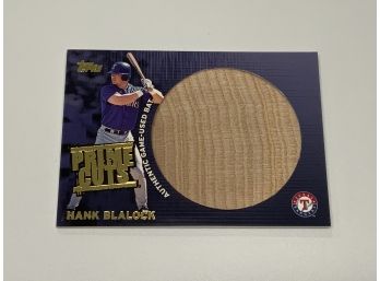 Hank Blalock 2003 Topps Prime Cuts Bat Card 7/50