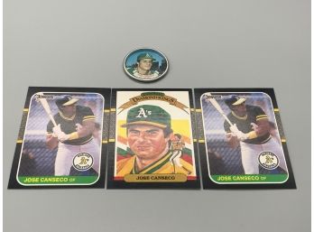 Jose Canseco Rookie Card And Coin Lot