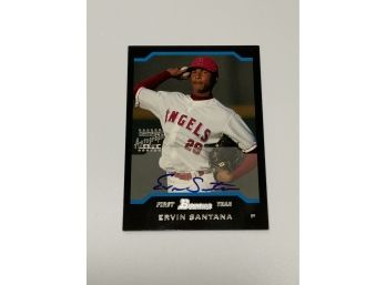 Ervin Santana 2004 Bowman Rookie Autographed Card