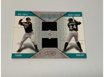 Miguel Cabrera And Mike Lowell 2005 Leaf Cornerstones Dual Jersey Card 22/250