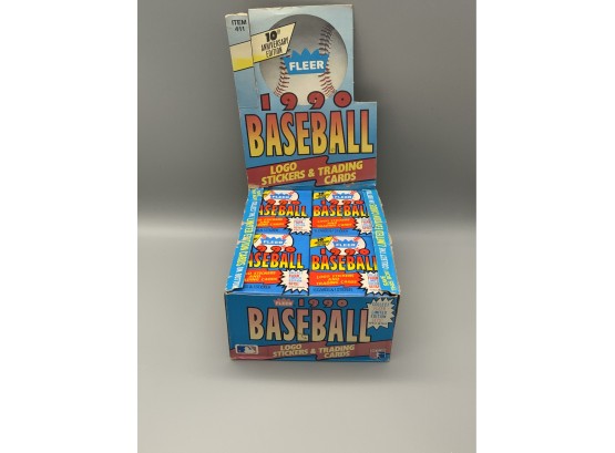 1990 Fleer Baseball Box 35 Unopened Wax Packs