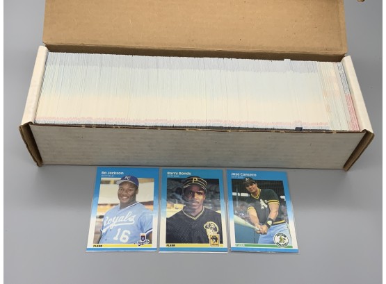 1987 Fleer Baseball Complete Set With Bonds, Canseco And Jackson Rookies