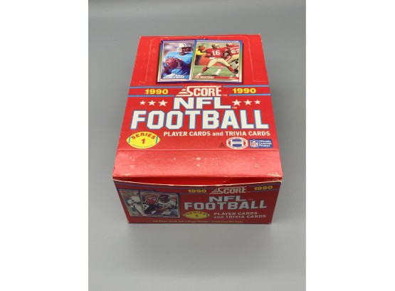 1990 Score Football Box With 36 Unopened Wax Packs