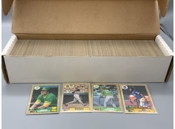 1987 Topps Baseball Complete Set With Bonds, Canseco, Jackson And McGwire Rookies