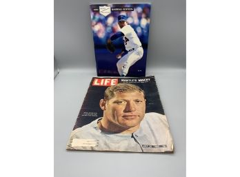 Mickey Mantle 1965 Life Magazine And Nolan Ryan 1991 Sports Educational Baseball Edition