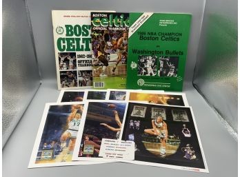 Vintage Boston Celtics Programs, Year Books, Photo Set And Tickets