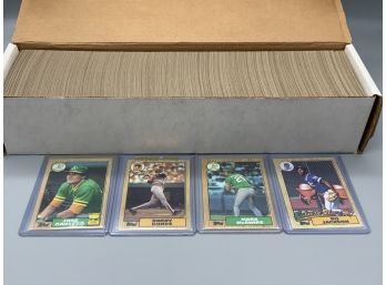 1987 Topps Baseball Complete Set With Bonds, Canseco, Jackson And McGwire Rookies