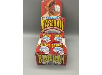 1991 Fleer Baseball Box 36 Unopened Wax Packs