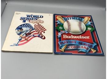 1980 World Series Program And 1988 Budweiser Playoff Series Score Card