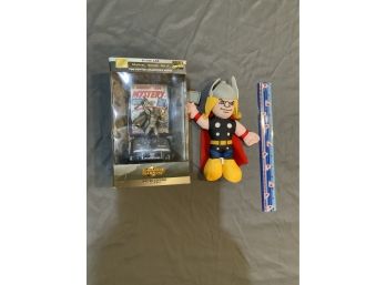Thor Limited Edition Pewter Collectible And Stuffed Figure
