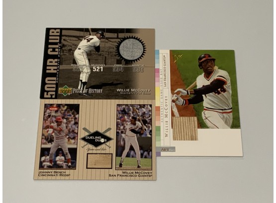 Willie McCovey Jersey And Bat Card Lot