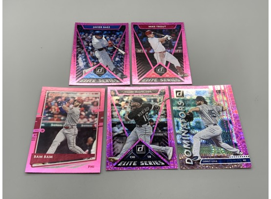Donruss 2020 Pink Insert Card Lot #2 With Mike Trout Elite Series