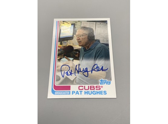 Pat Hughes Topps Archives Fan Favorites Autographed Card Chicago Cubs Broadcaster