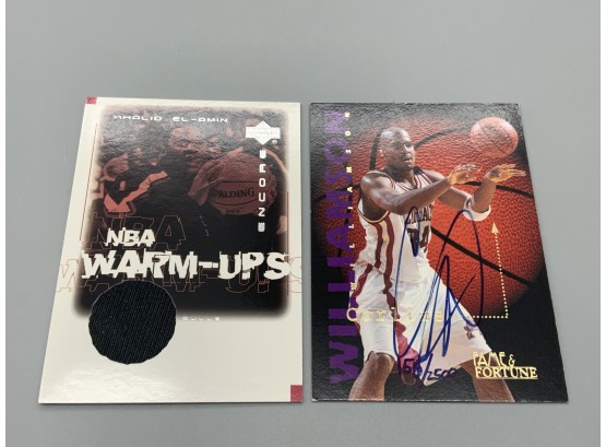 Khalid El-amin NBA Warm-ups And Corliss Williamson Autographed Card