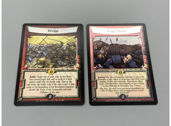 Legends Of The Five Rings Foil Feign Death Card And Wedge Card