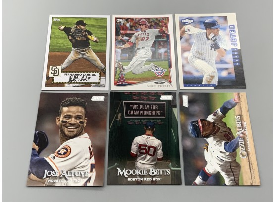 Cards Of Jeter, Trout, Tatis JR, Albies, Betts And Altuve