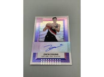 Zach Collins 2017-18 Status Basketball Autographed Rookie Card