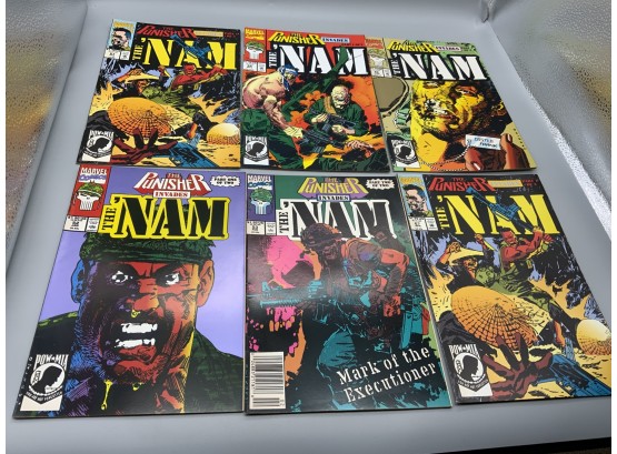 The Punisher Invades The Nam 52, 53 67(x2), 68 And 69 Marvel Comics Comic Books