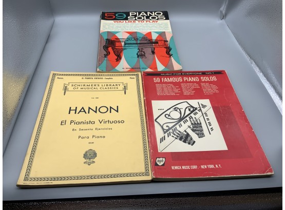 3 Vintage Piano Books
