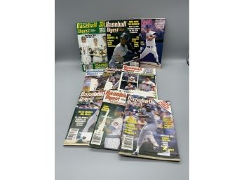 9 Baseball Digest Magazines From  1989 And 1990