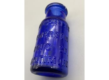 Vintage Mini Cobalt Bromo-seltzer Emerson Drug Co Baltimore Bottle