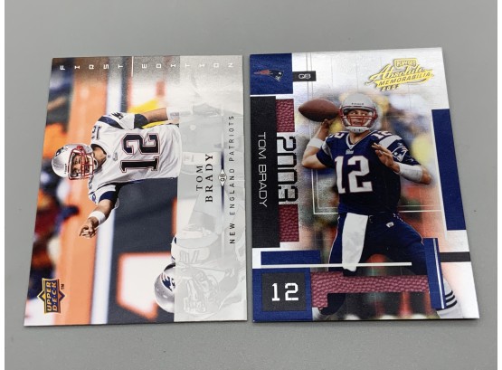 Tom Brady 2003 Absolute Memorabilia And 2008 Upper Deck First Edition
