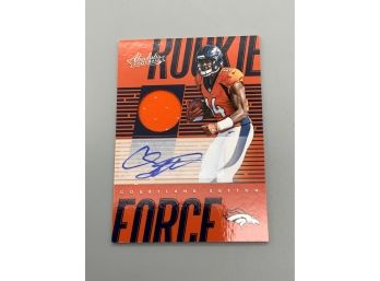 Courtland Sutton 2018 Absolute Rookie Force Jersey Auotograph