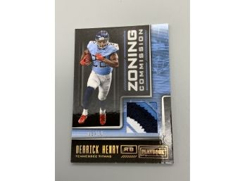 Derrick Henry 2018 Playbook Zoning Commission Three Colored Jersey Card With Stitching 5/10