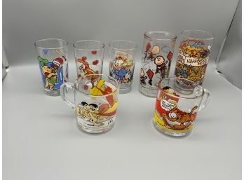Vintage Peanuts, Muppets, Winnie The Pooh And Garfield Glasses