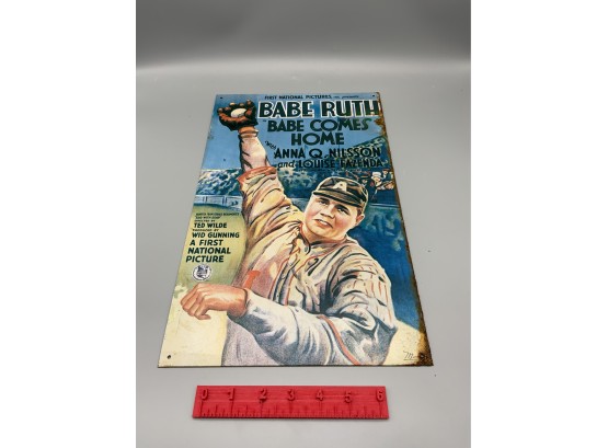 Babe Ruth Babe Comes Home Metal Sign