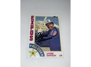 Andre Dawson Autographed Card