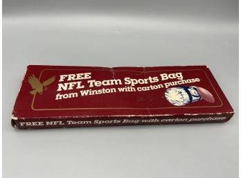 Vintage NOS Sealed 1985 Winston Cigarettes New England Patriots Team Sports Bag