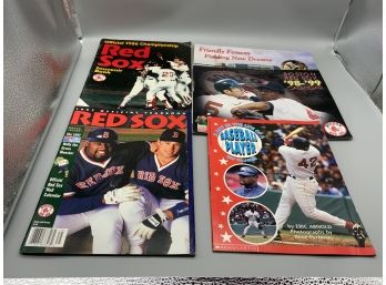 Boston Red Sox Calendars, Mo Vaughn Book, Year Book And 1986 Championship Souvenir Book