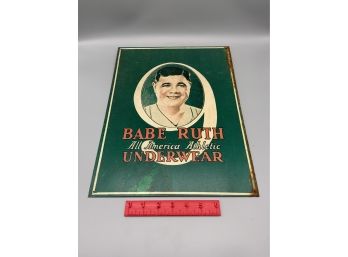 Babe Ruth Underwear Metal Sign