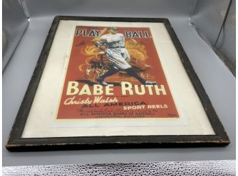 Framed Print Of Play Ball With Babe Ruth King Of Swat
