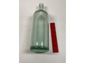 Vintage Moxie A.B. Co. Aqua Glass Bottle