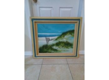 Beach Scene Framed Painting