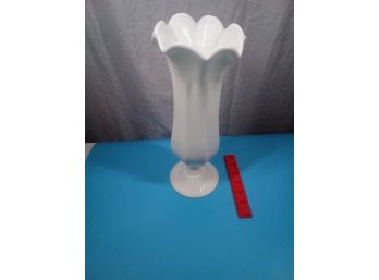 Tall Milk Glass Vase