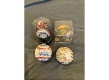 Red Sox Collectible Baseballs And Clock