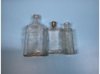 Minards Liniment, Yardley And Wilson Distilling Co Vintage Glass Bottles