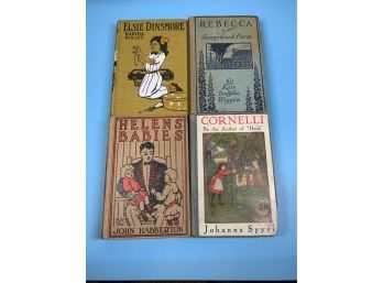 Vintage Books Helens Babies, Rebecca Of Sunnybrook Farm, Cornelli And Elsie Dinsmore