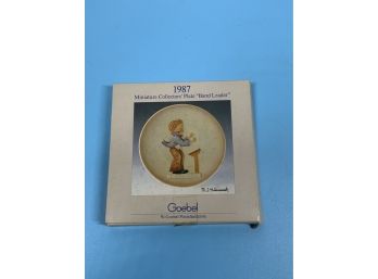 1987 Goebel Hummel Miniature Collectors Plate Band Leader With Box