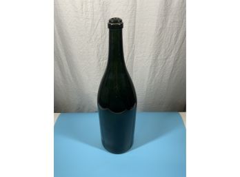 Vintage Very Large Heavy Green Glass Bottle